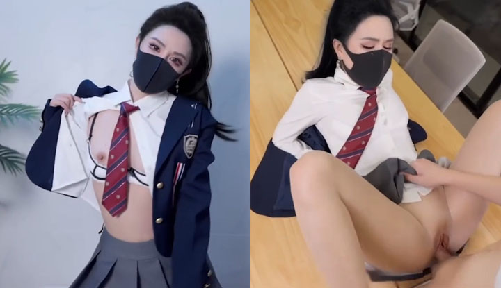 premium online hot girl nishino kana, with a ponytail and a seductive jk outfit - after school, she teaches blowjob & foot worship, hardcore raw sex, and cums overflowing into her pink pussy!
