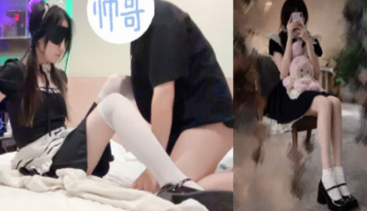 身高172白色長襪的女僕主動坐在我身上一直搖