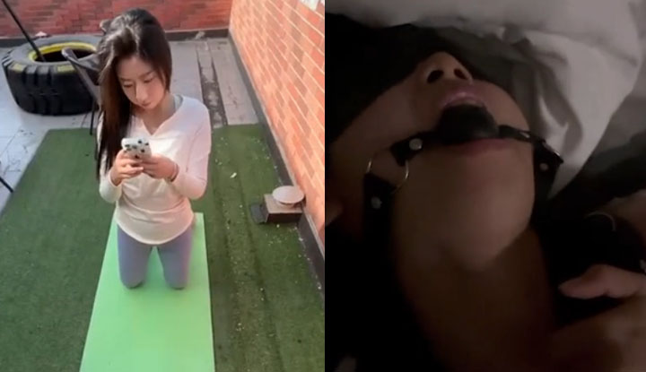 คลิปหลุดฝึก BDSM สาววิทยาลัยเทคนิครถไฟซีอาน Jiao Zhi Hua & Qiang Yu Yu: อุดปากลูกบอลท่า missionary กับม่านโปร่ง นิ้วขุดหีฉีดน้ำไม่หยุด!