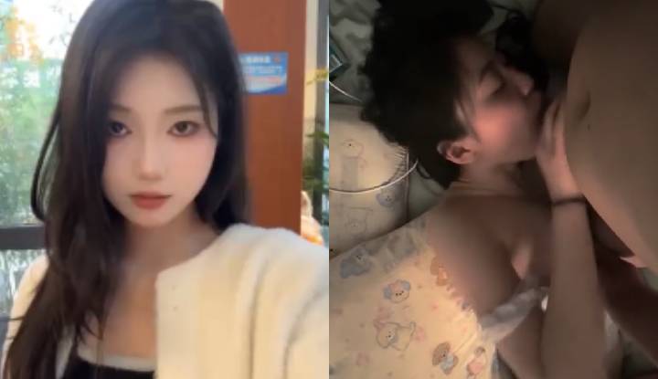 a gorgeous campus girl practices with wenmi: caressing her big, firm breasts, squeezing them until there are hickey marks, and then ejaculating profusely, leaving no trace, causing her pussy to sting – more stimulating than watching porn!