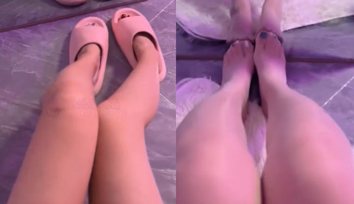 kuaishou influencer "midnight senior" with long legs, stockings, and high heels is a dream come true for foot fetishists! she's incredibly beautiful and dares to sell a single video for hundreds of dollars!