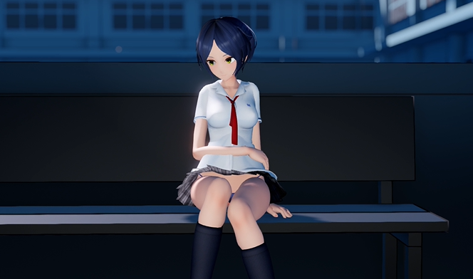 waifu on bench
